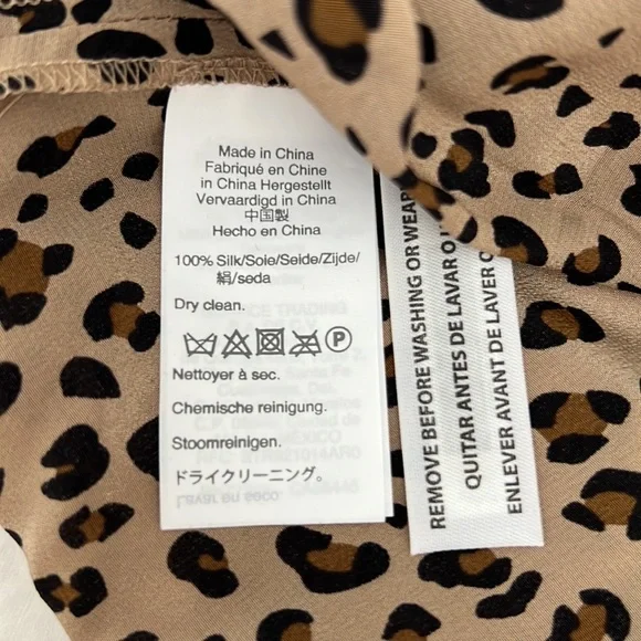 J. Crew Harvey 100% Silk Leopard Print Cropped Pull On Pants - Picture 7 of 7